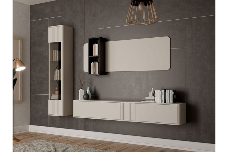 Zalricus Møbelsett for Stue - Beige - Oppbevaring - Oppbevaringsmøbler - Møbelsett til stue