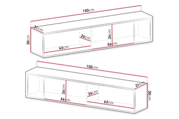 Zalricus Møbelsett for Stue - Beige - Oppbevaring - Oppbevaringsmøbler - Møbelsett til stue