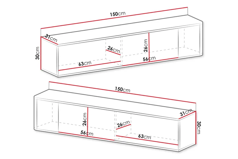 Zalricus Møbelsett for Stue - Beige - Oppbevaring - Oppbevaringsmøbler - Møbelsett til stue