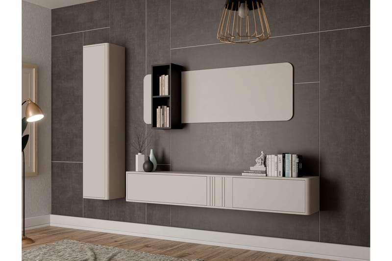 Zalricus Møbelsett for Stue - Beige - Oppbevaring - Oppbevaringsmøbler - Møbelsett til stue