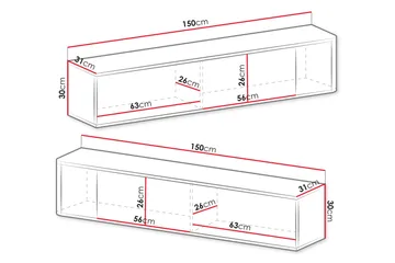 Zalricus Møbelsett for Stue - Beige - Oppbevaring - Oppbevaringsmøbler - Møbelsett til stue