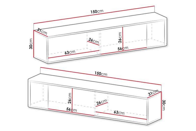 Zalricus Møbelsett for Stue - Beige - Oppbevaring - Oppbevaringsmøbler - Møbelsett til stue