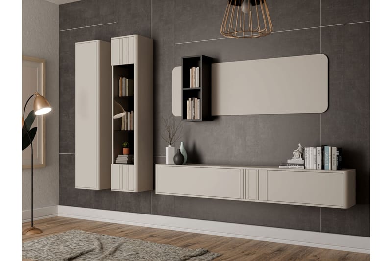 Zalricus Møbelsett for Stue - Beige - Oppbevaring - Oppbevaringsmøbler - Møbelsett til stue