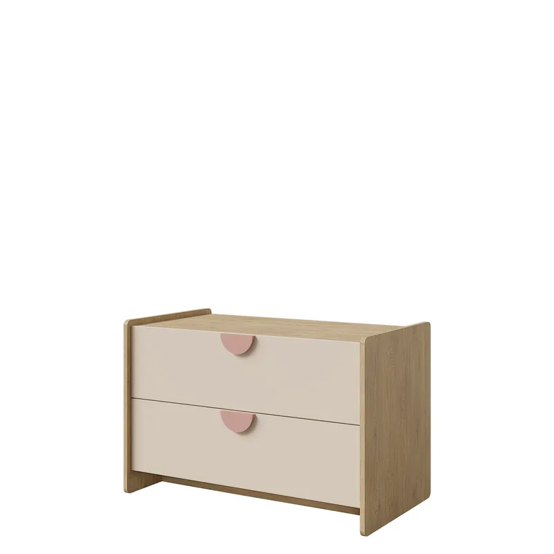 Zarek skjenk 94 cm - Brun, rosa og beige - Oppbevaring - Oppbevaringsmøbler - Sideboard & skjenk