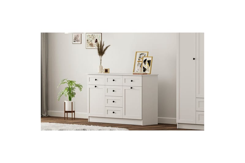 Zavira Kommode 130 cm - Matt Hvit - Oppbevaring - Oppbevaringsmøbler - Kommode