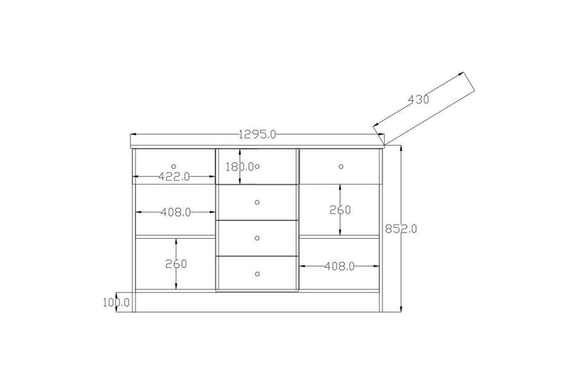 Zavira Kommode 130 cm - Matt Hvit - Oppbevaring - Oppbevaringsmøbler - Kommode