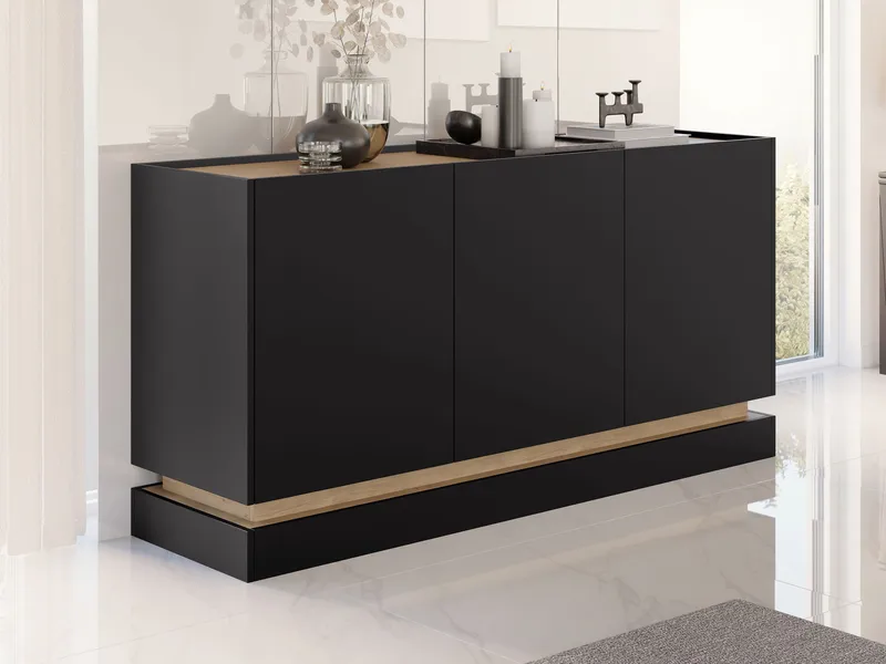 Zelric Skjenk 160x37 cm - Svart - Oppbevaring - Oppbevaringsmøbler - Sideboard & skjenk