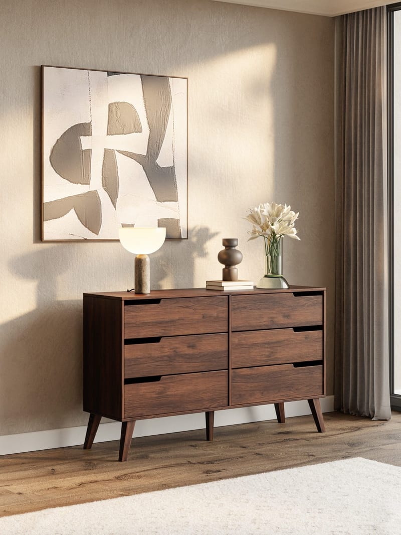 Zelto Kommode 137 cm - Warmia valnøtt - Oppbevaring - Oppbevaringsmøbler - Kommode