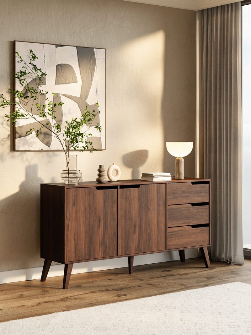 Zelto Skjenk 160 cm - Warmia valnøtt - Oppbevaring - Oppbevaringsmøbler - Sideboard & skjenk