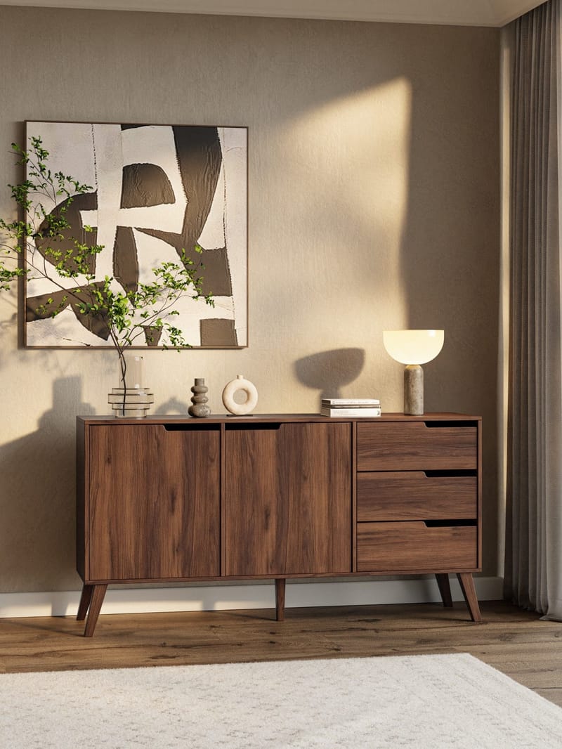 Zelto Skjenk 160 cm - Warmia valnøtt - Oppbevaring - Oppbevaringsmøbler - Sideboard & skjenk