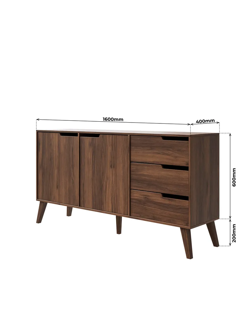 Zelto Skjenk 160 cm - Warmia valnøtt - Oppbevaring - Oppbevaringsmøbler - Sideboard & skjenk