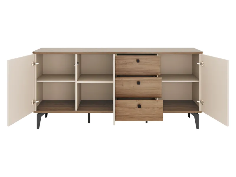 Zeyrin Skjenk 180 cm - Brun|beige|svart - Oppbevaring - Oppbevaringsmøbler - Sideboard & skjenk