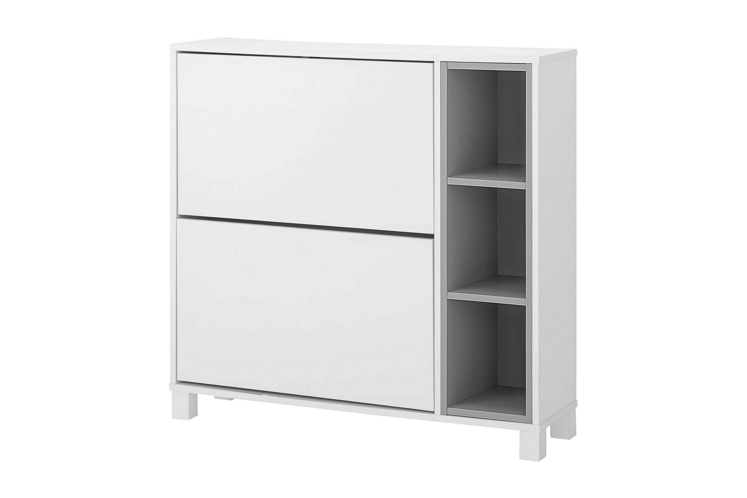 Loft24 Polima Skoboks 95x90 cm - Hvit|Grå