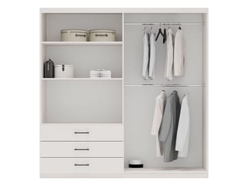 Pekin Garderobeskap med Speil 215 cm - Oppbevaring - Garderober & garderobesystem