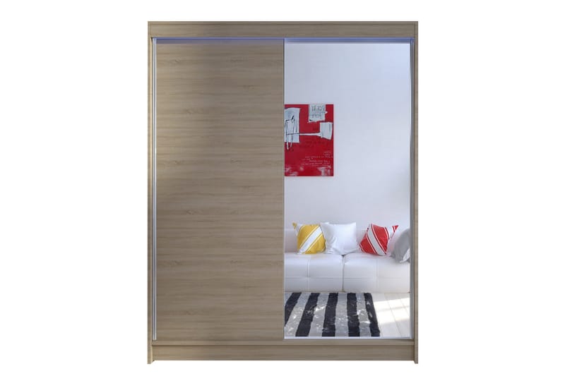 Pickering Garderobe med Speil 150x200 cm, Beige