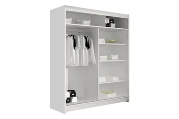 Pickering Garderobe Med Speil 150x200 cm - Brun - Oppbevaring - Garderober & garderobesystem