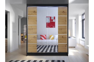 Pickering Garderobe Med Speil 150x200 cm - Grå - Oppbevaring - Garderober & garderobesystem