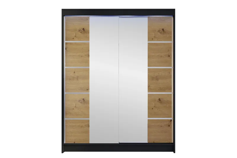 Pickering Garderobe Med Speil 150x200 cm, Grå