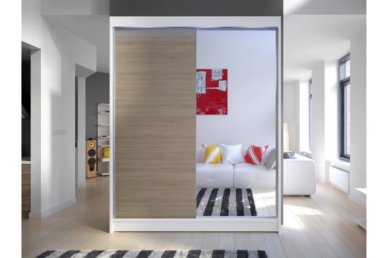 Pickering Garderobe Med Speil 150x200 cm - Grønn - Oppbevaring - Garderober & garderobesystem