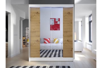 Pickering Garderobe Med Speil 150x200 cm - Svart - Oppbevaring - Garderober & garderobesystem