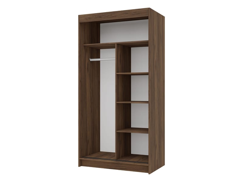 Piedras garderobe med speil 100x200 cm - Brun - Oppbevaring - Garderober & garderobesystem