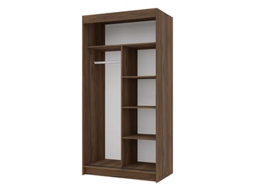 Piedras garderobe med speil 100x200 cm - Brun - Oppbevaring - Garderober & garderobesystem
