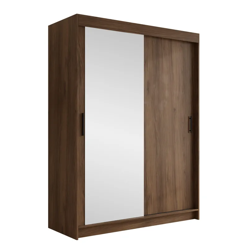 Piedras garderobe med speil 150x200 cm - Brun - Oppbevaring - Garderober & garderobesystem