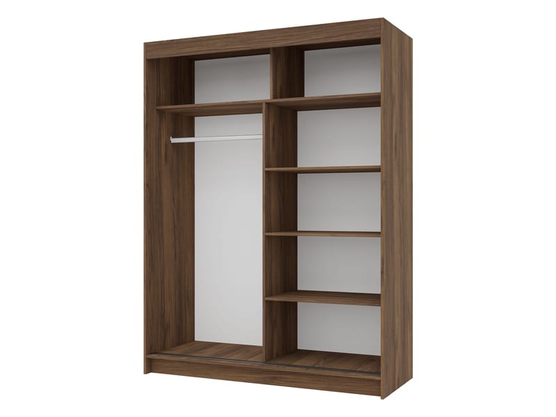 Piedras garderobe med speil 150x200 cm - Brun - Oppbevaring - Garderober & garderobesystem