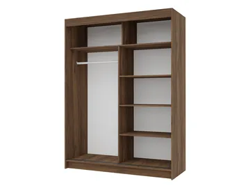 Piedras garderobe med speil 150x200 cm - Brun - Oppbevaring - Garderober & garderobesystem