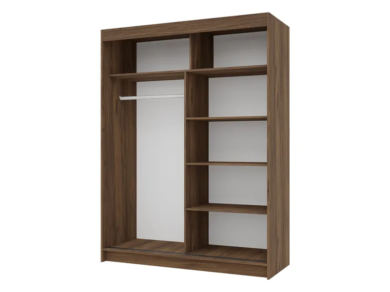 Piedras garderobe med speil 150x200 cm - Brun - Oppbevaring - Garderober & garderobesystem