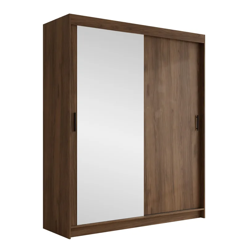 Piedras garderobe med speil 180x215 cm, Brun