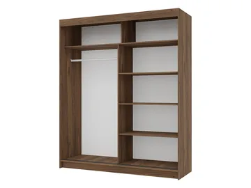 Piedras garderobe med speil 180x215 cm - Brun - Oppbevaring - Garderober & garderobesystem