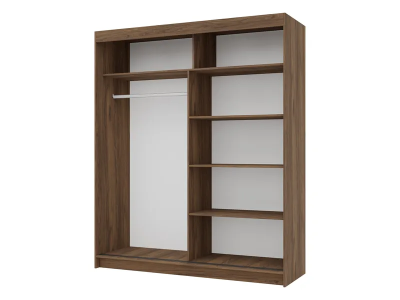 Piedras garderobe med speil 180x215 cm - Brun - Oppbevaring - Garderober & garderobesystem