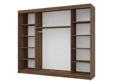 Piedras garderobe med speil 250x215 cm - Brun - Oppbevaring - Garderober & garderobesystem
