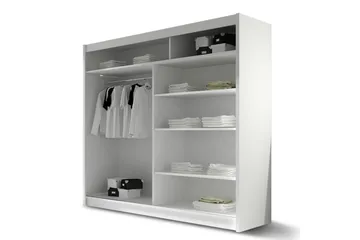 Prag Garderobe Skyvedører med Speil - Svart - Oppbevaring - Garderober & garderobesystem