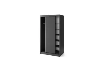 Prescco Garderobe 120 cm i Malt Tre - Sort - Oppbevaring - Garderober & garderobesystem