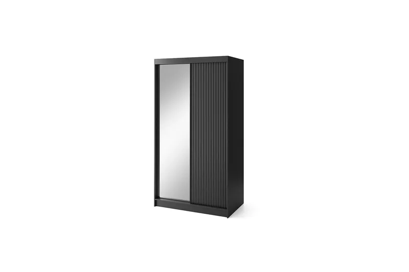 Prescco Garderobe 120 cm i Malt Tre, Sort
