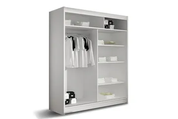 Presto Garderobe 58x150 cm - Svart/Hvit - Oppbevaring - Garderober & garderobesystem