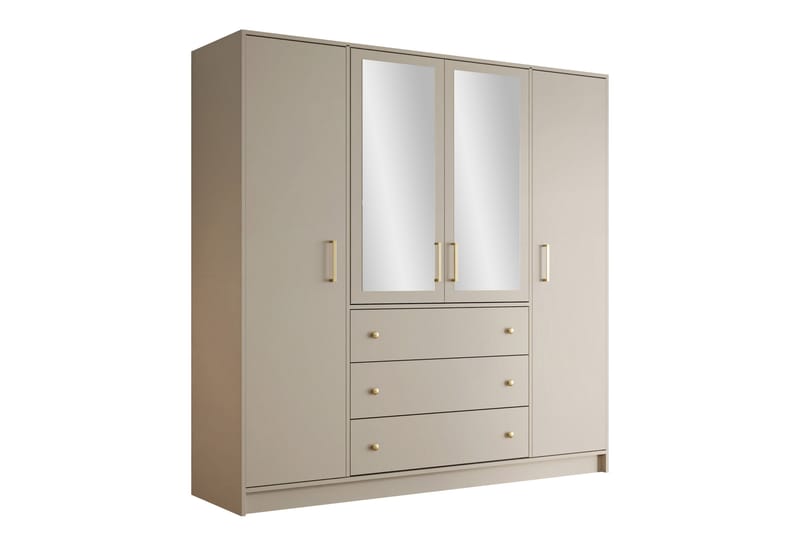 Retro Garderobe M. Speil 196x200 cm - Oppbevaring - Garderober & garderobesystem