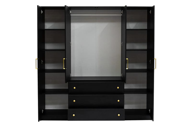Retro Garderobe M. Speil 196x200 cm - Oppbevaring - Garderober & garderobesystem