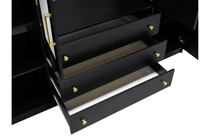 Retro Garderobe M. Speil 196x200 cm - Oppbevaring - Garderober & garderobesystem