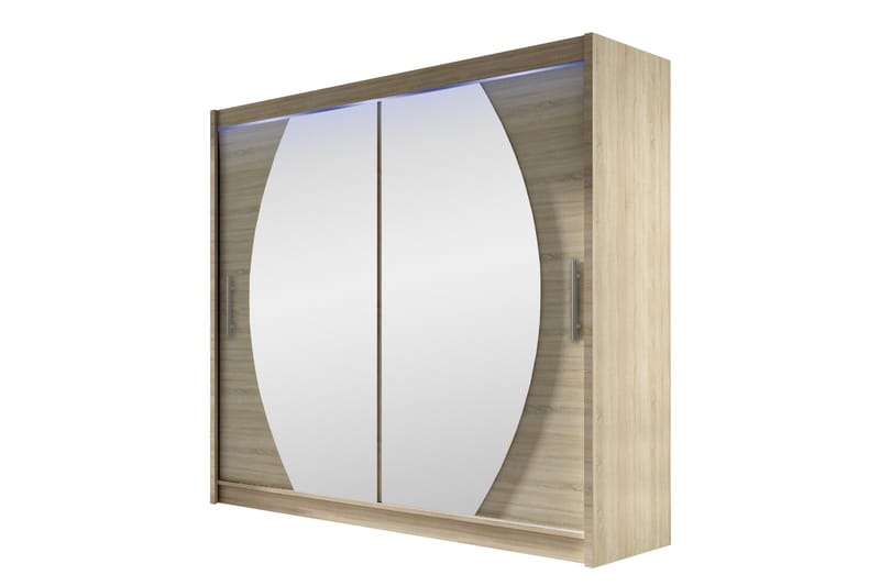 Rilievo Garderobeskap Med Speil 180x215 cm, Rosa