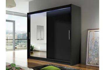 Rilievo Garderobeskap Med Speil 180x215 cm - Oppbevaring - Garderober & garderobesystem