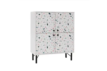 Terrazzo Highboard 95x111 cm Hvit - Hanah Home - Oppbevaring - Skap - Oppbevaringsskap