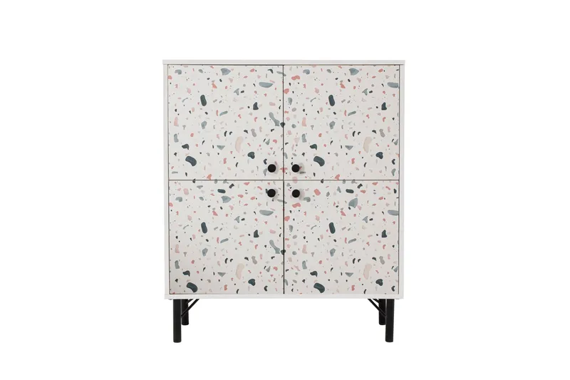 Terrazzo Highboard 95x111 cm Hvit, Hanah Home