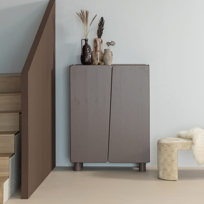 2-dørs skap Root 100 cm - Trøffelbrun - Oppbevaring - Skap - Oppbevaringsskap