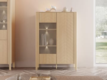 Aggarwal Vitrineskap 103 cm med Belysning - Oppbevaring - Skap - Vitrineskap