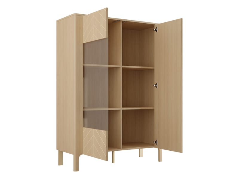 Aggarwal Vitrineskap 103 cm med Belysning - Oppbevaring - Skap - Vitrineskap