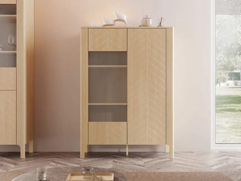 Aggarwal Vitrineskap 103 cm - Oppbevaring - Skap - Vitrineskap