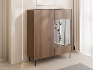 Akihito Vitrineskap 97x117 cm - Brun - Oppbevaring - Skap - Vitrineskap